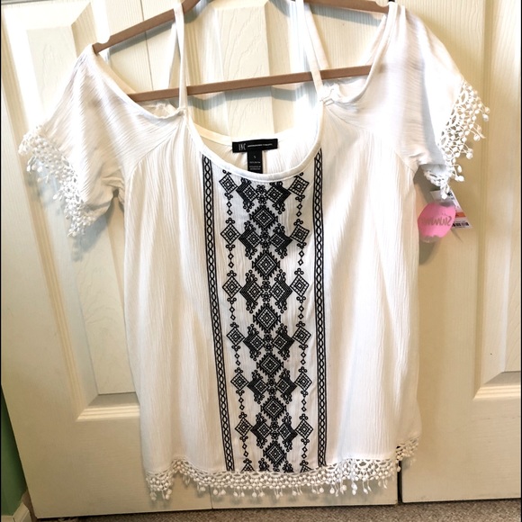 INC White Summer Blouse - Picture 1 of 11